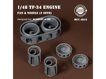 1/48 A-10C Thunderbolt II engine Fan blades and Nozzles for Academy
