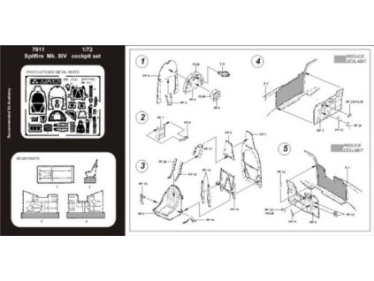 1/72 Spitfire Mk. XIV cockpit set - ACADEMY