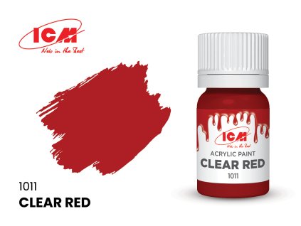 21857 icm clear red bottle 12 ml