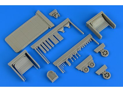 1/32 US 2ton wood deck trailer (caster steer)