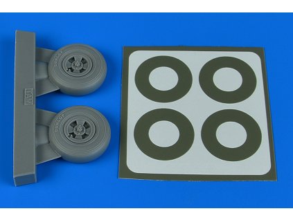 1/32 Spitfire Mk.IX wheels (4-spoke) & paint masks for TAMIYA kit