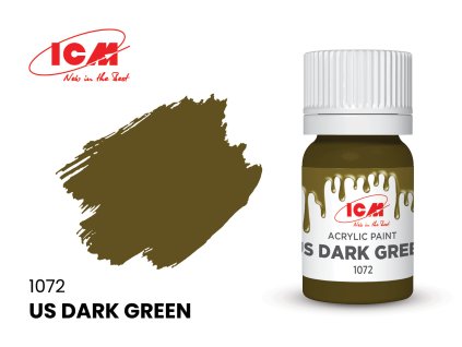 23528 icm us dark green bottle 12 ml