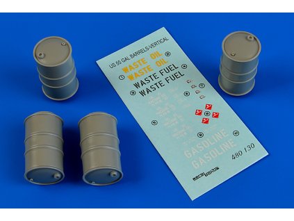 1/48 US 55 gallon barrels (vertical position)