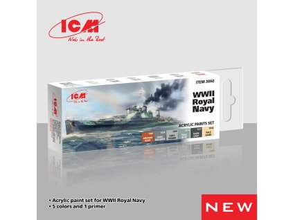ICM WWII Royal Navy - acrylic paint set 
6 bottles х 12 ml