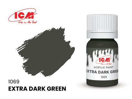 ICM Extra Dark Green - bottle, 12 ml