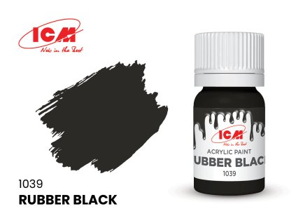 ICM Rubber Black - bottle, 12 ml