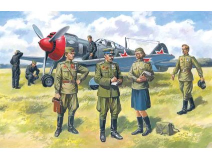 1/48 Soviet Air Force Pilots and Ground Personnel (1943-1945)  (7 figures -  staff officer, 2 pilots