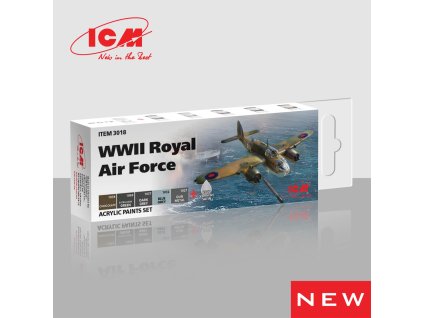 ICM WWII Royal Air Force - acrylic paint set 
6 bottles х 12 ml