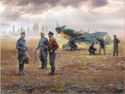 1/48 Bf 109F-4 with German Ground Personnel