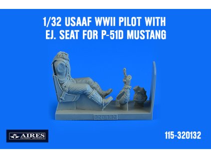 1/32 USAAF WWII Pilot with ej. seat for P-51D Mustang