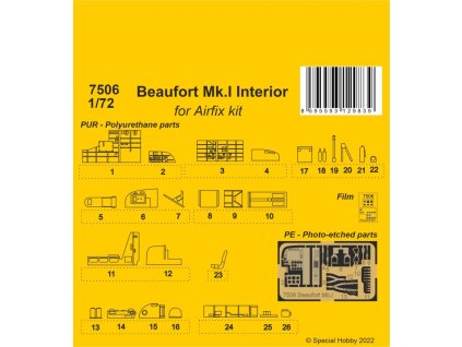 1/72 Beaufort Mk.I Interior for Airfix kit