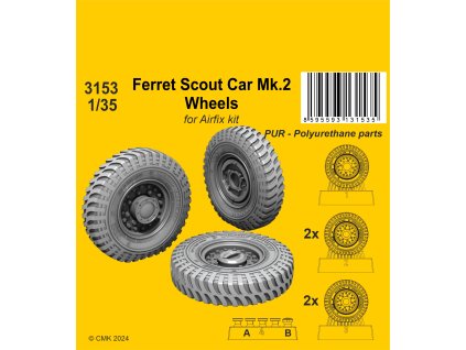 1/35 Ferret Scout Car Mk.2 Wheels / for Airfix kits