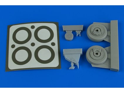 1/48 A-1J Skyraider wheels & paint masks - TAMIYA