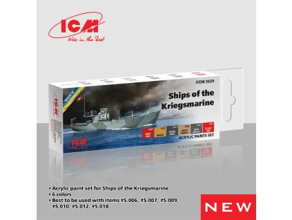 ICM Ships of the Kriegsmarine - acrylic paint set 
6 bottles х 12 ml