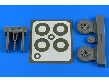 1/48 Macchi Mc.205 wheels & paint masks for HASEGAWA kit