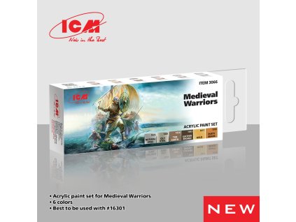 29078 41283 icm 3066 acrylic paints set for medieval warriors 3313884