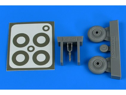 1/48 Macchi Mc.202 - late wheels & paint masks for HASEGAWA/EDUARD kit