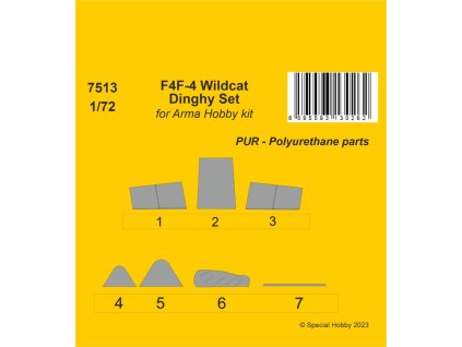 1/72 F4F-4 Wildcat Dinghy for Arma Hobby kit