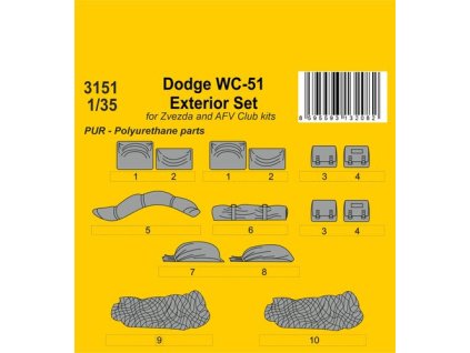 30050 1 35 dodge wc 51 exterior set for zvezda and afv club
