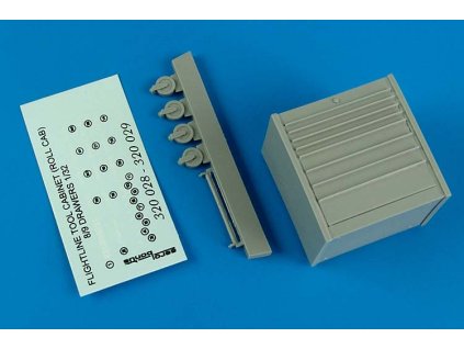 1/32 USAF Flightline toll cabinet (roll cab) 8 dra