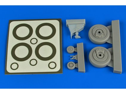 1/48 A-1H Skyraider wheels & paint masks for TAMIYA kit