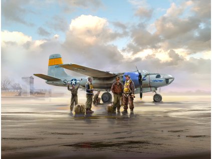 1/48 A-26C-15 Invader with pilots and ground personnel