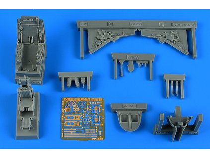 1/48 AV-8A/S Harrier (VA.1 Matador) cockpit set for KINETIC kit
