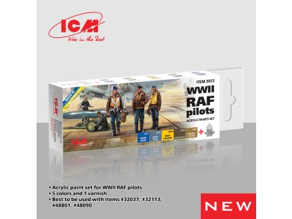 ICM WWII RAF pilots - acrylic paint set 
6 bottles х 12 ml