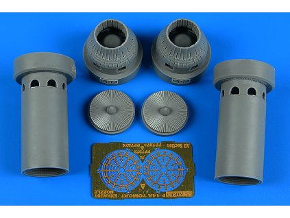 1/72 F-14A Tomcat exhaust nozzles - closed position - ACADEMY