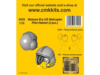 1/35 Vietnam Era US Helicopter Pilot Helmet (2 pcs.)