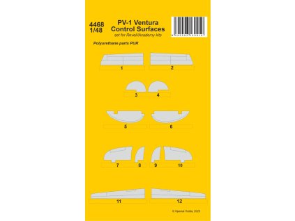 1/48 PV-1 Ventura Control Surfaces