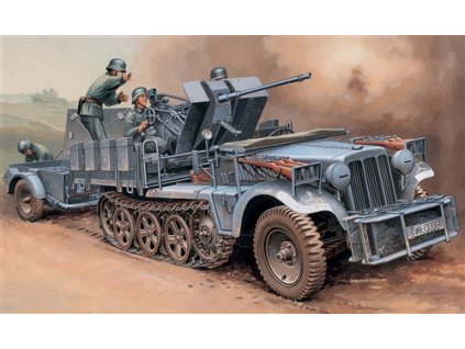 35744 1 35 italeri 6395 sd kfz 10 4 with flak 30