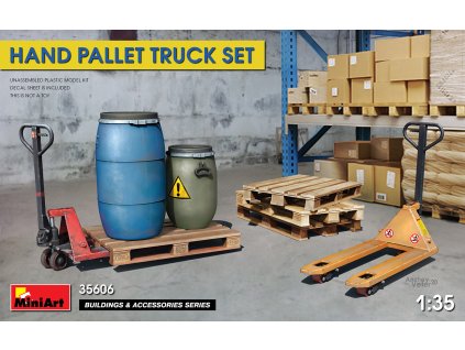 3674 1 35 hand pallet truck set miniart