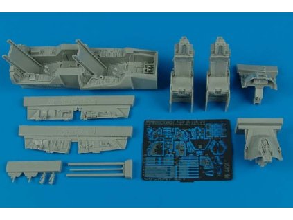 1/48 F-16D Fighting Falcon Block 30 cockpit set - HASEGAWA