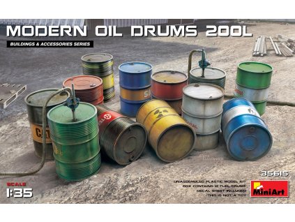 1/35 Modern Oil Drums (200l) - Miniart