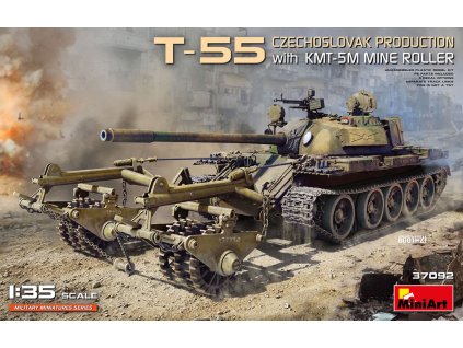 1/35 T-55 Czechoslovak Production with KMT-5M Mine Roller - Miniart