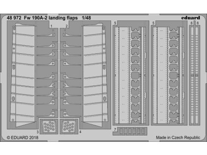 1/48 Fw 190A-2 landing flaps for EDUARD kit