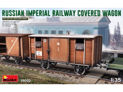 1/35 Russian Imperial Railway Covered Wagon - Miniart
