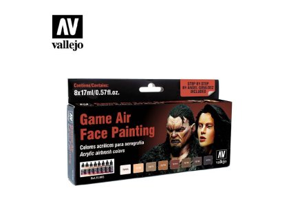 24070 game air face painting vallejo fantasy paint set 72865