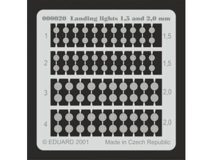 Landing lights 1,5 and 2mm