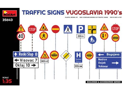 1/35 Traffic Signs. Yugoslavia 1990's - Miniart
