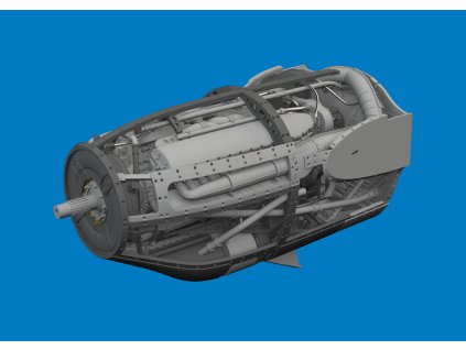P-38F/G right engine PRINT 1/48 recommended for TAMIYA