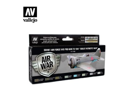 Sada akrylových barev pro Airbrush Vallejo Model Air Soviet Set 71196 Pre-War To 1941 - Great Patrio