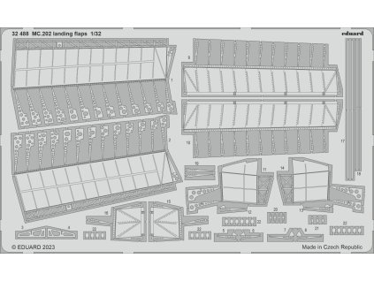 MC.202 landing flaps 1/32 recommended for ITALERI