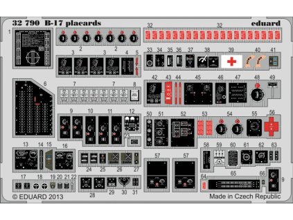 1/32 B-17 placards for HKM kit