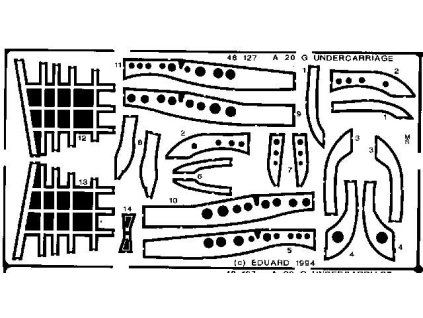 1/48 A-20 undercarriage for AMT/ERTL kit