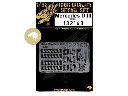 1/32 Mercedes D.III 160 hp - Photo-etched Sets  - Wingnut Wings, Roden
