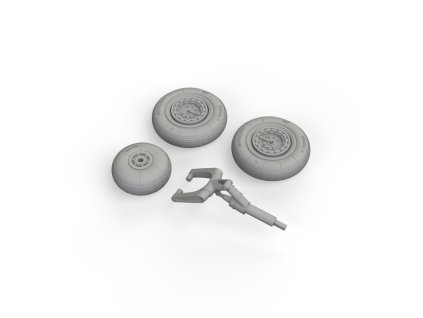 MiG-15 wheels 1/48 recommended for BRONCO / HOBBY 2000