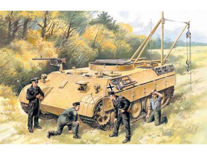 1/35 Bergepanther with German Tank Crew (4 figures)