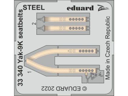 Yak-9K seatbelts STEEL 1/32 recommended for ICM